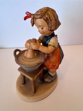Vintage Goebel Hummel “Doll Bath” Figurine